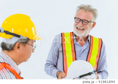 senior construction engineers worker together 41961894
