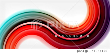 Rainbow fluid color line abstract background - swirl and circles, twisted liquid colours design Rainbow fluid color line abstract background - swirl and circles, twisted liquid colours design 41964150