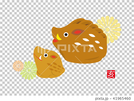 New Year's card material Momoi parents New Year's card material Momoi parents 41965460