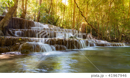 Tropical deep forest waterfall Tropical deep forest waterfall 41967946