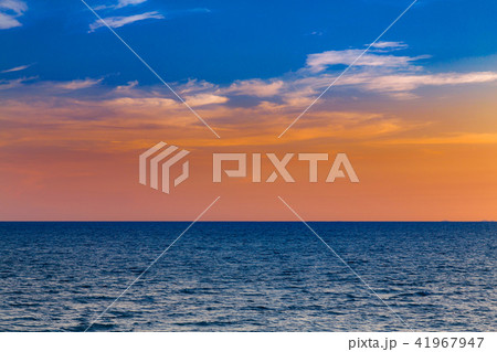 After sunset blue and orange colour sky After sunset blue and orange colour sky 41967947