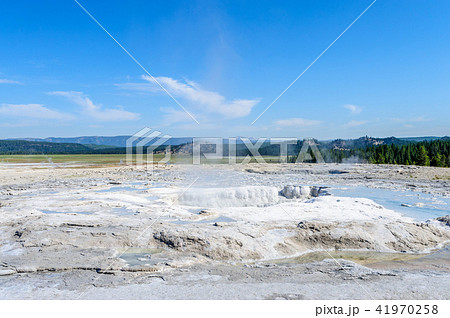 Smoking Geyser in Yellowstone 41970258