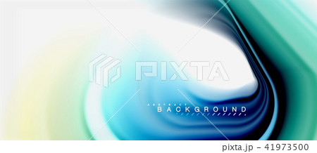 Rainbow fluid abstract swirl shape, twisted liquid colors design, colorful marble or plastic wavy 41973500