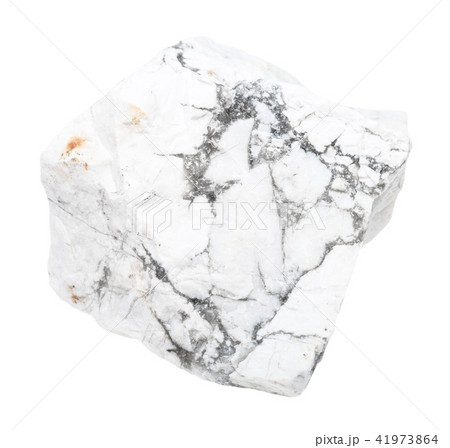 rough Howlite gemstone isolated on white rough Howlite gemstone isolated on white 41973864