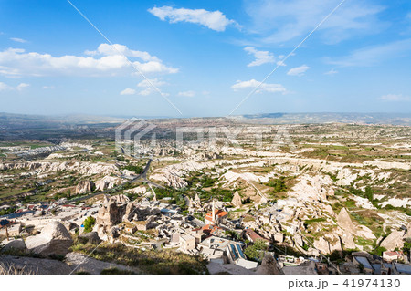 blue sky over Uchisar and valley in Cappadocia 41974130