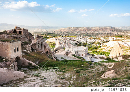 rock carved houses in Uchisar town in Cappadocia 41974838