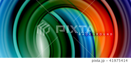 Rainbow fluid color line abstract background - swirl and circles, twisted liquid colours design Rainbow fluid color line abstract background - swirl and circles, twisted liquid colours design 41975414