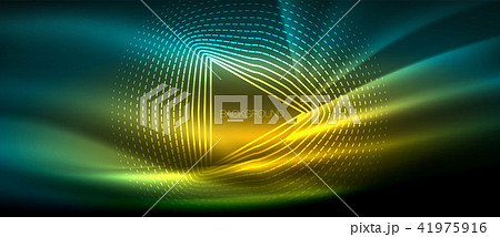 Neon glowing wave, magic energy and light motion background. Wallpaper template, hi-tech future Neon glowing wave, magic energy and light motion background. Wallpaper template, hi-tech future 41975916