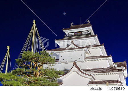 鶴ヶ城冬景色夜景（荒城の月） 41976610