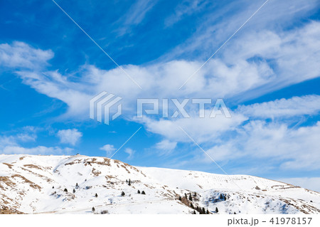 Winter landscape from Italian Alps, blue sky 41978157