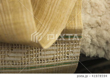 Balkans folk embroidery fabric detail Balkans folk embroidery fabric detail 41978594