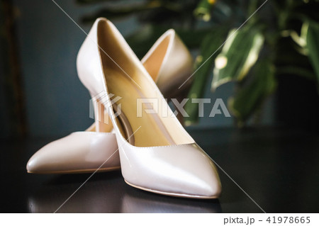 pair of wedding heeled shoes pair of wedding heeled shoes 41978665