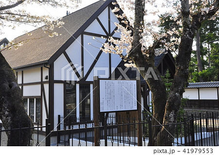 静岡県 掛川ステンドグラス美術館と桜 静岡県 掛川ステンドグラス美術館と桜 41979553