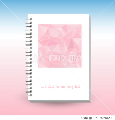 vector cover of diary ring spiral binder old pink vector cover of diary ring spiral binder old pink 41979821
