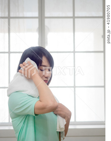 Happy girl with towel  41980705