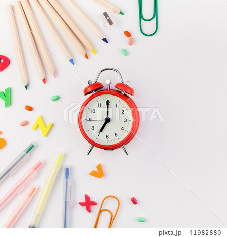 Back to school concept with office supplies Back to school concept with office supplies 41982880