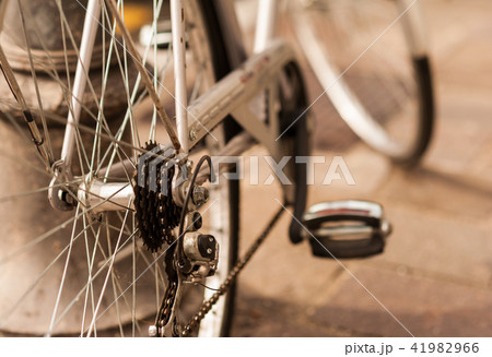 Bicycle. Chain and rear gear. Bicycle. Chain and rear gear. 41982966