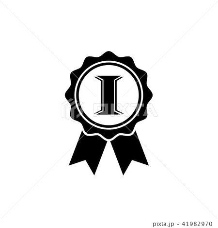 Award medal icon. First place award rosette symbol Award medal icon. First place award rosette symbol 41982970