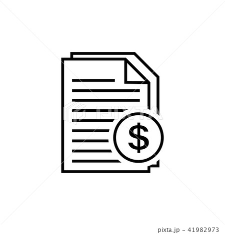 Invoice line icon in flat style. Invoice line icon in flat style. 41982973