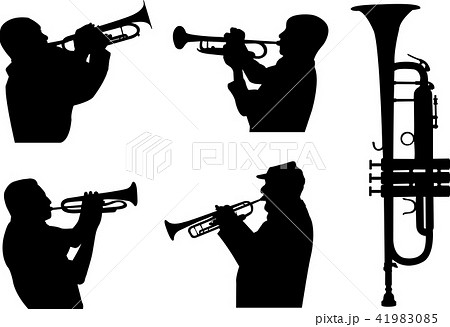 Trumpeters Silhouettesのイラスト素材