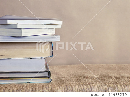 textbook stack on table for study copy space textbook stack on table for study copy space 41983259