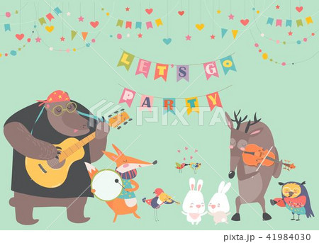 Cute animal music band 41984030