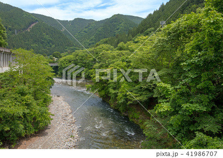秩父市　旧大滝村　荒川中津川合流地点 41986707