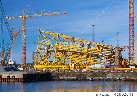 Oil platform is under construction. Norway Oil platform is under construction. Norway 41992041