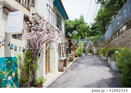 韓国の三清洞の風景の写真素材