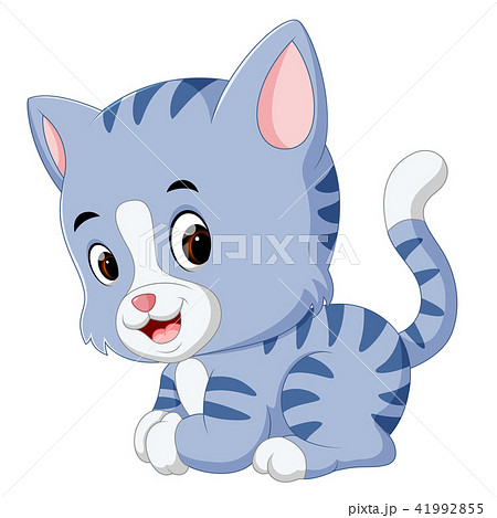 cute cat cartoon - Stock Illustration [41992855] - PIXTA