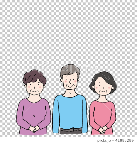 中高年の人々 イラストのイラスト素材