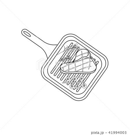 Steak on grill pan coloring pages Steak on grill pan coloring pages 41994003