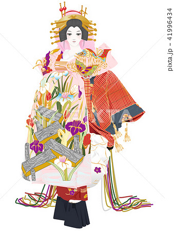 歌舞伎 籠釣瓶花街酔醒 八ツ橋のイラスト素材