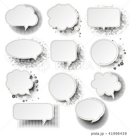 Retro Speech Bubble With White Background Retro Speech Bubble With White Background 41996439
