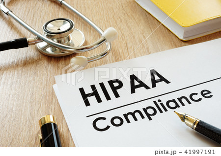 HIPAA Compliance application and stethoscope. HIPAA Compliance application and stethoscope. 41997191