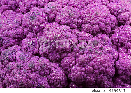 Closeup photo of purple cauliflower Closeup photo of purple cauliflower 41998154