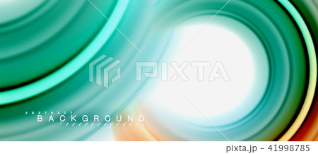 Rainbow fluid abstract swirl shape, twisted liquid colors design, colorful marble or plastic wavy 41998785