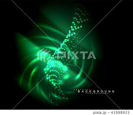 Neon glowing techno lines, hi-tech futuristic abstract background template with square shapes Neon glowing techno lines, hi-tech futuristic abstract background template with square shapes 41998933