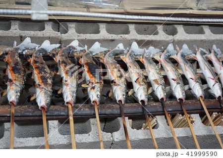 千曲川漁つけば 赤魚料理 うぐい の写真素材 千曲川漁つけば 赤魚料理 うぐい の写真素材