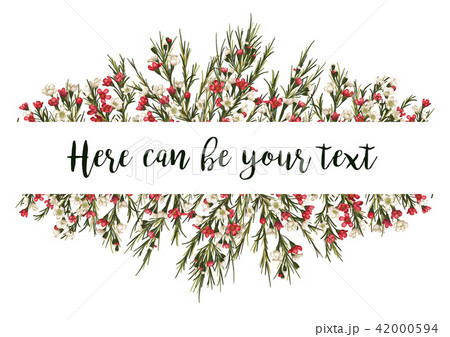Lovely wishes floral vector design frame. white Lovely wishes floral vector design frame. white 42000594