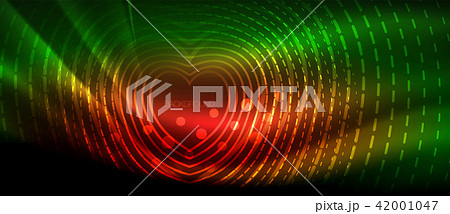 Neon glowing wave, magic energy and light motion background. Wallpaper template, hi-tech future Neon glowing wave, magic energy and light motion background. Wallpaper template, hi-tech future 42001047
