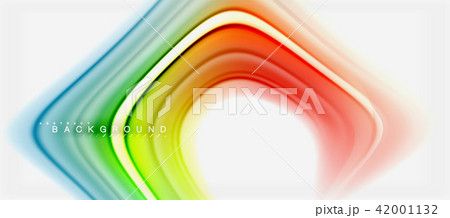 Rainbow fluid colors abstract background twisted liquid design, colorful marble or plastic wavy 42001132