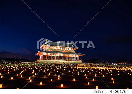 奈良 天平たなばた祭り~平城京天平祭・夏~ 大極殿 奈良 天平たなばた祭り~平城京天平祭・夏~ 大極殿 42001702