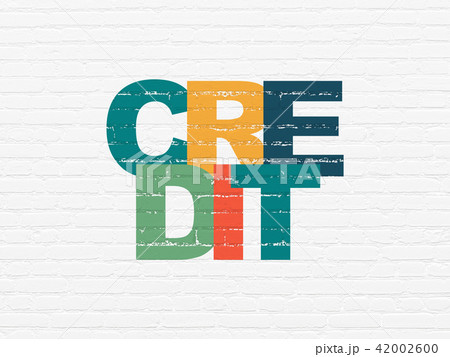 Finance concept: Credit on wall background 42002600