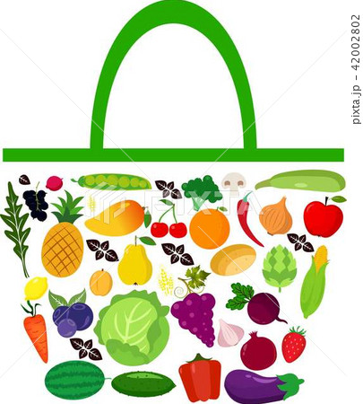Bag with fruits and vegetables 42002802
