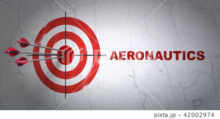 Science concept: target and Aeronautics on wall background Science concept: target and Aeronautics on wall background 42002974