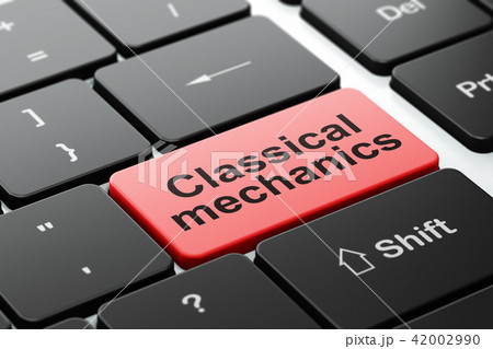 Science concept: Classical Mechanics on computer keyboard background 42002990