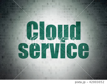 Cloud networking concept: Cloud Service on Digital Data Paper background 42003052