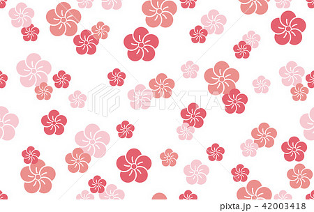 シームレスな和柄パターン 梅 のイラスト素材