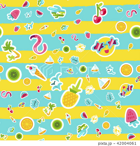Vector Tropical Summer Seamless Pattern 42004061